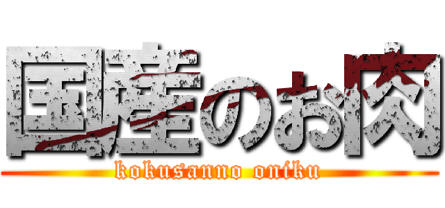 国産のお肉 (kokusanno oniku)