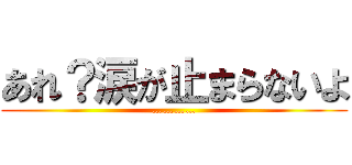 あれ？涙が止まらないよ (…………)