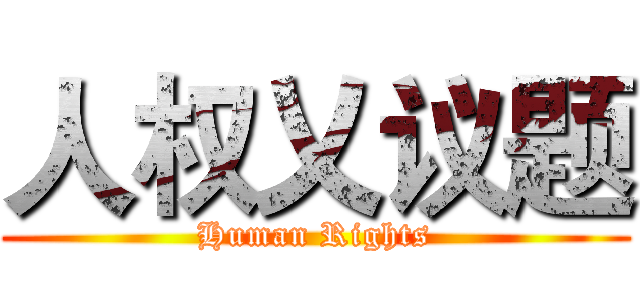 人权乂议题 (Human Rights)