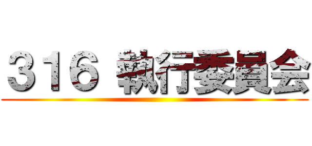 ３１６ 執行委員会 ()