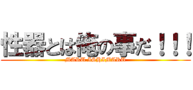 性器とは俺の事だ！！！ (MARU ISHIMARU)