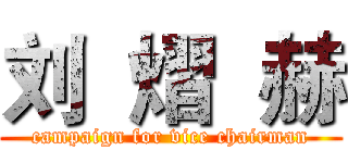 刘  熠  赫 (campaign for vice chairman)