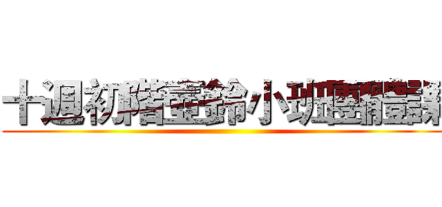 十週初階壺鈴小班團體課 ()