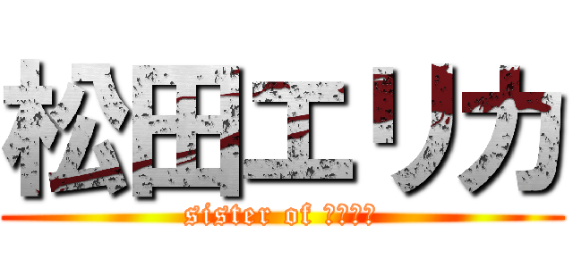 松田エリカ (sister of 松田寛司)