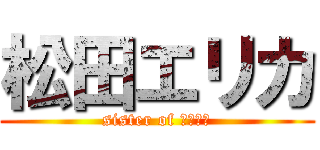 松田エリカ (sister of 松田寛司)