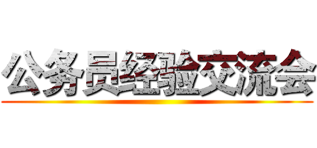 公务员经验交流会 ()