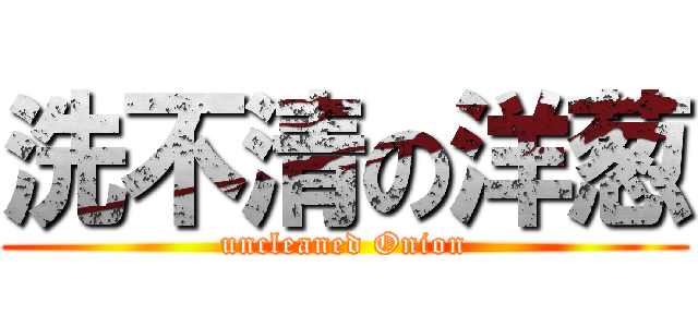 洗不清の洋葱 (uncleaned Onion)