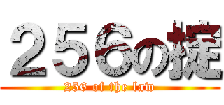 ２５６の掟 (256 of the law)