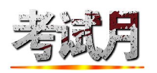 考试月 ()