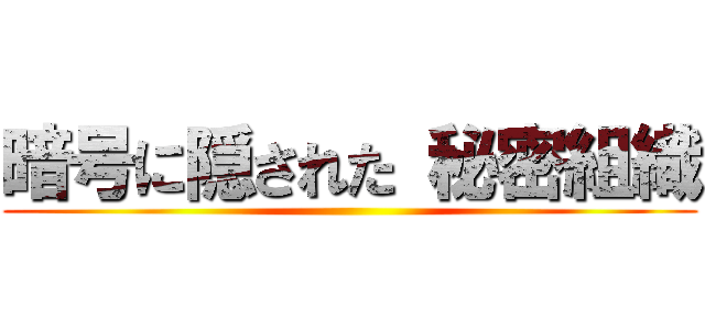暗号に隠された 秘密組織 ()