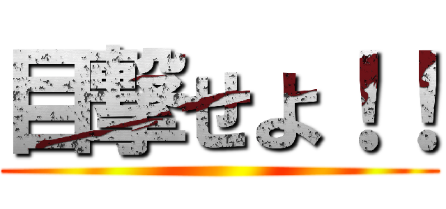 目撃せよ！！ ()