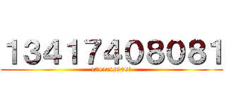 １３４１７４０８０８１ (13417408081)