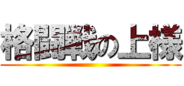 格闘戦の上様 ()