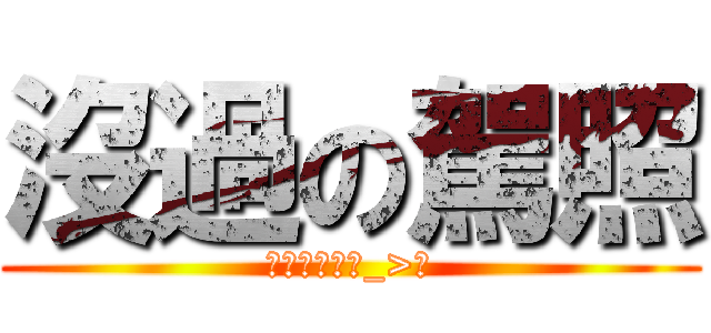 沒過の駕照 (我的駕照呢ˊ_>ˋ)