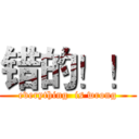 错的！！ (everything  is wrong)