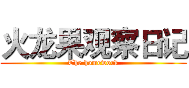 火龙果观察日记 (The homework)