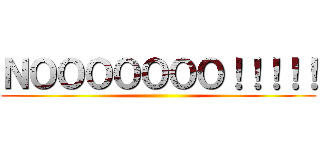 ＮＯＯＯＯＯＯＯ！！！！！ ()