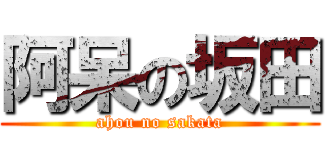 阿呆の坂田 (ahou no sakata)
