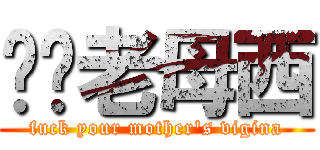 屌你老母西 (fuck your mother\'s vigina)