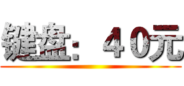 键盘：４０元 ()