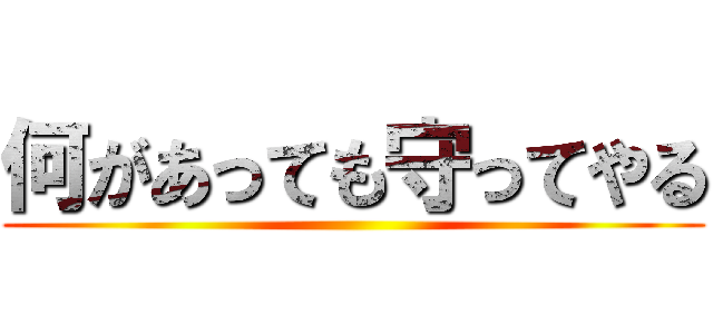 何があっても守ってやる ()