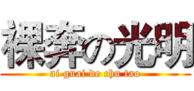 裸奔の光明 (ai guai de chu tao)