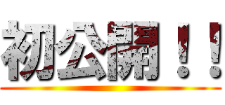 初公開！！ ()
