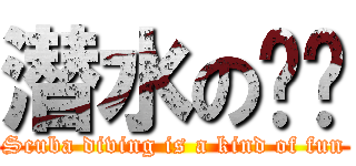 潜水の车铮 (Scuba diving is a kind of fun)