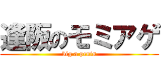逢阪のモミアゲ (big a penis)
