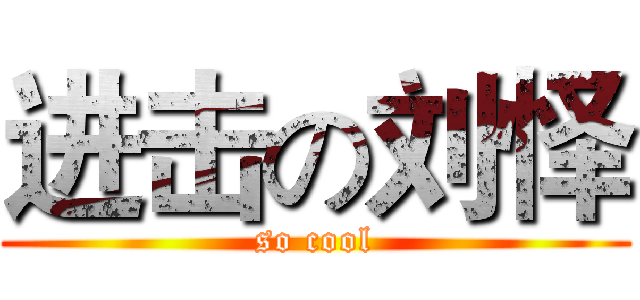 进击の刘怿 (so cool)
