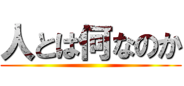 人とは何なのか ()