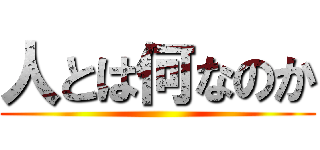 人とは何なのか ()