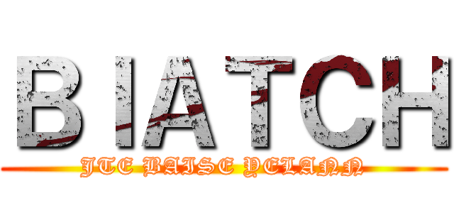 ＢＩＡＴＣＨ (JTE BAISE YELANN)