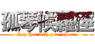 孤琴候蘿徑 (Say that with your chest!)