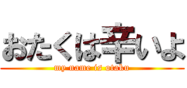 おたくは辛いよ (my name is otaku)