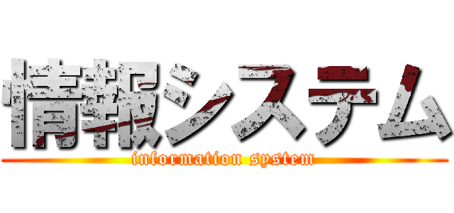 情報システム (information system)