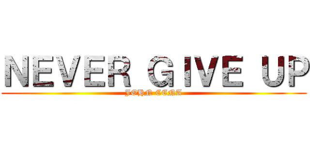 ＮＥＶＥＲ ＧＩＶＥ ＵＰ (JOHN CENA)