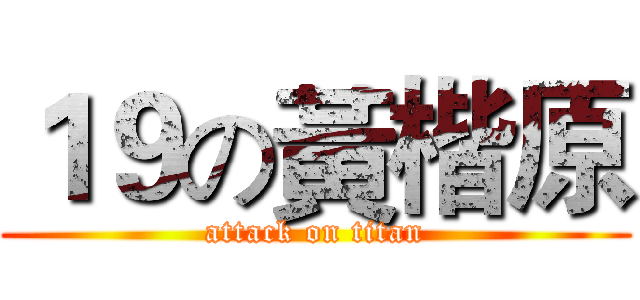 １９の黃楷原 (attack on titan)