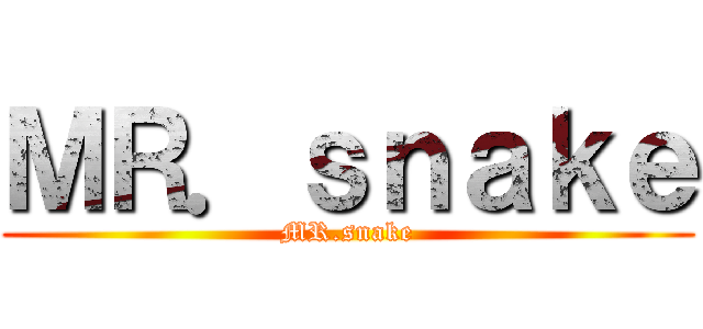 ＭＲ．ｓｎａｋｅ (MR.snake)