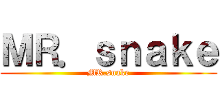 ＭＲ．ｓｎａｋｅ (MR.snake)