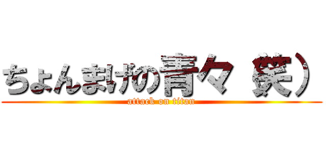 ちょんまげの青々（笑） (attack on titan)