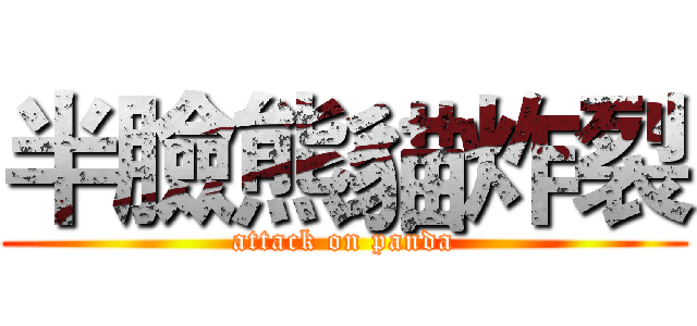 半臉熊貓炸裂 (attack on panda)