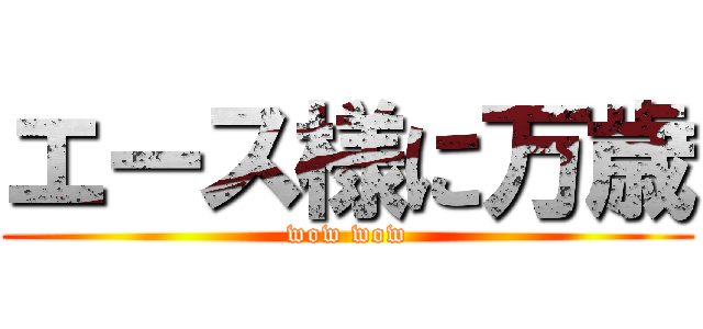 エース様に万歳 (wow wow)