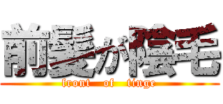 前髪が陰毛 (front   of   tinge)