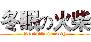 冬眠の火柴 (hibernation match)