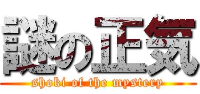 謎の正気 (shoki of the mystery)