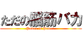 ただの脳筋バカ (Power is Power.)