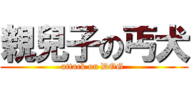 親兒子の丐犬 (attack on DOG )