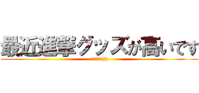 最近進撃グッズが高いです (さらに金欠(泣))