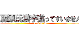 藤原氏漢字違ってすいません (attack on titan)